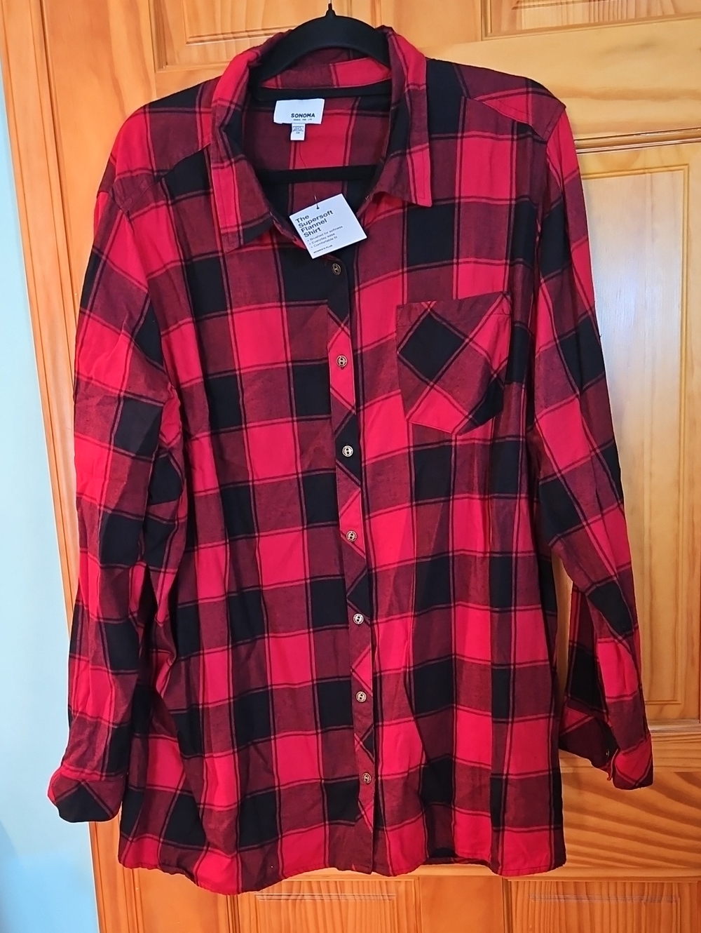 NWT Sonoma Plaid Button-Down Shirt